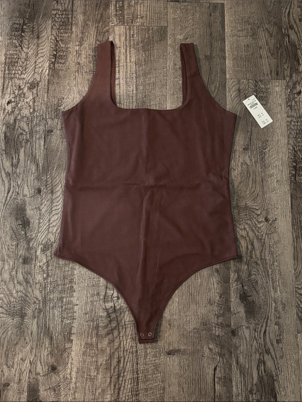 Abercrombie & Fitch Scoop Neck Bodysuit - Brown - Size XLarge